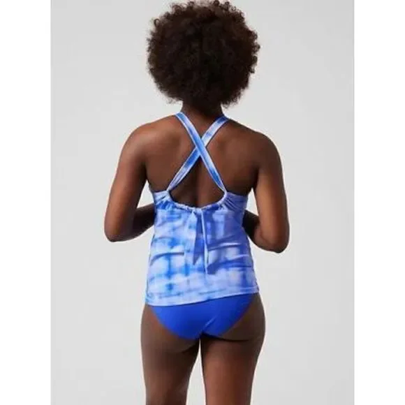 Athleta Bali blue plunge neck tankini BNWT size small - Picture 4 of 9